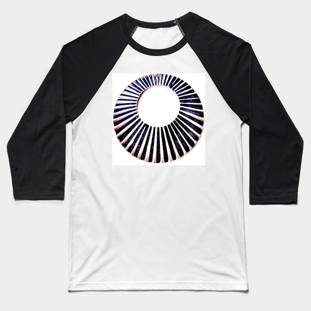 OP ART, 60S, MOD, GEOMETRIC DESIGN, ART DECO FAN Baseball T-Shirt by jacquline8689